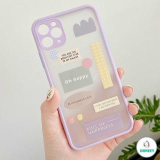 Ins Label Sticker  Transparent  Soft TPU Matte  Phone Case 