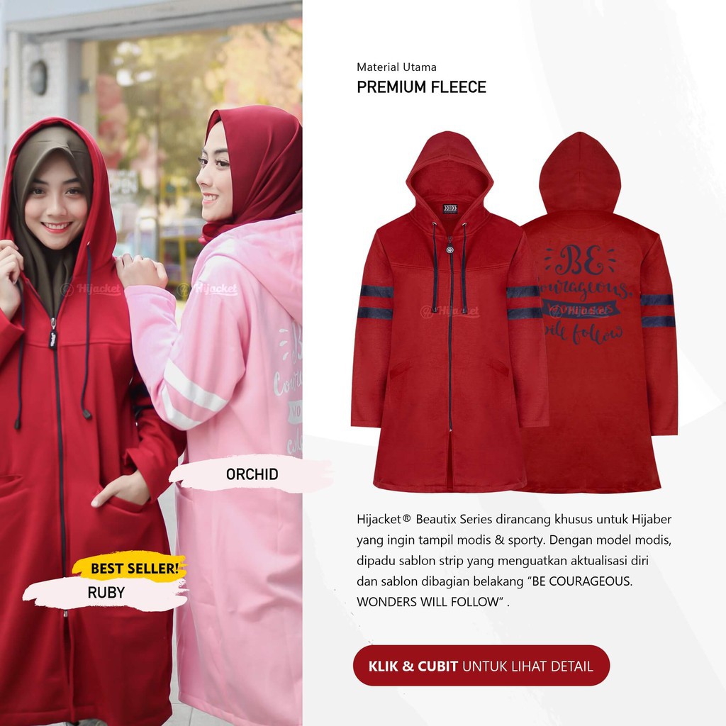⚠️DISKON BESAR⚠️ HIJACKET BEAUTIX ORIGINAL JAKET WANITA JAKET MUSLIMAH HIJABER NO.1 DI INDONESIA-3
