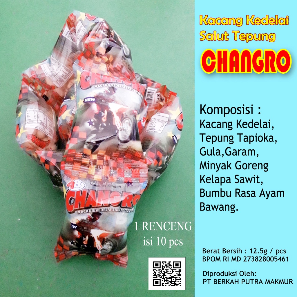 

Renceng Isi 10 pcs x 12.5g, Changro, Kacang Kedelai