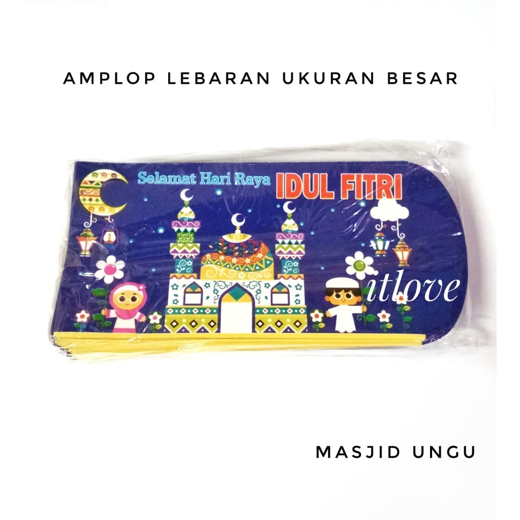 100pcs AMPLOP IDUL FITRI KARAKTER UKURAN BESAR L 8X15cm AMPLOP  AMPAU LEBARAN  GROSIR