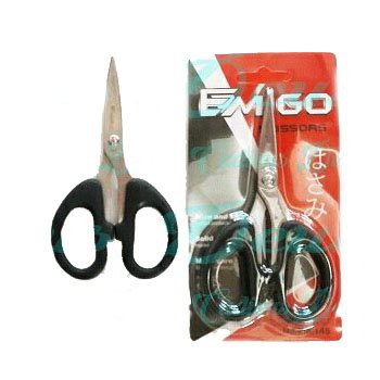 Vinztstore - Gunting Emigo Hitam Alat Potong Gunting Kain Kertas Emigo Sedang Kecil Stainless murah