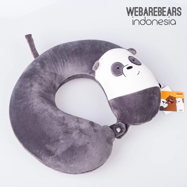 We bare bears bantal leher kepala neck pillow headrest travel aksesoris panpan ice bear teddy bear