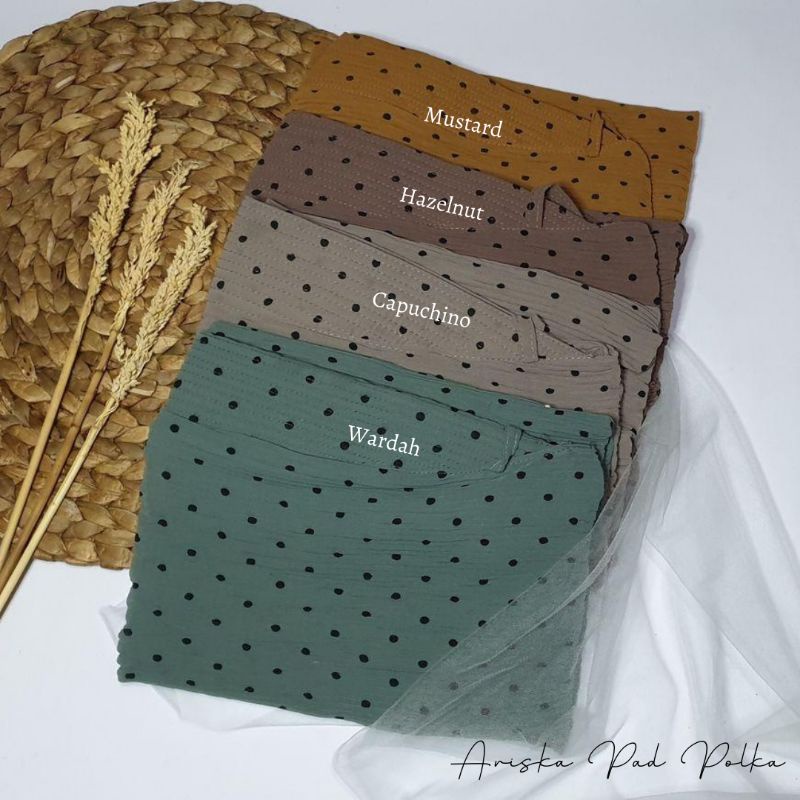 Jilbab Bergo Polka Ariska Pad Plisket Original SHD-1