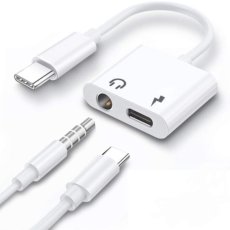 Converter 2 in 1 Type C To Jack 3.5MM With Fast Charging Build in Digital Chip