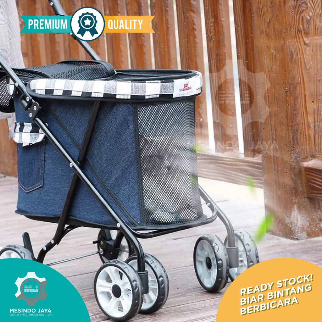 Pet Stroller Anjing Kucing Kereta Dorong Dog Stroller 4 Wheels Folding / Pet Stroller Kereta Dorong Anjing Kucing 4 Wheels Dog Stroller Folding