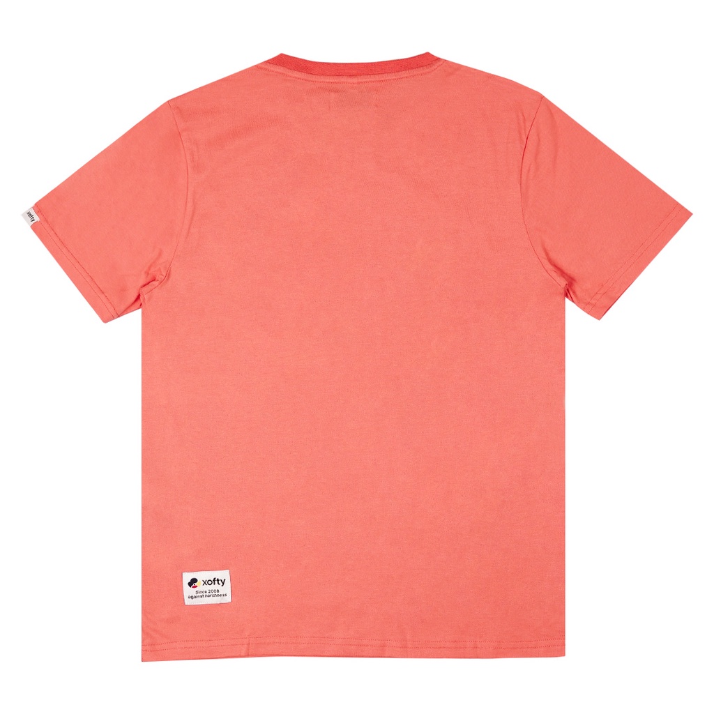 Xofty Kaos Mono Pocket O-Neck T-shirt Cotton 30s Peach