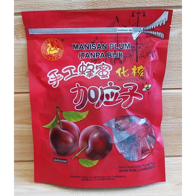 ✔MURAH Manisan Plum Merah Tanpa Biji 200gr Sedikit Basah