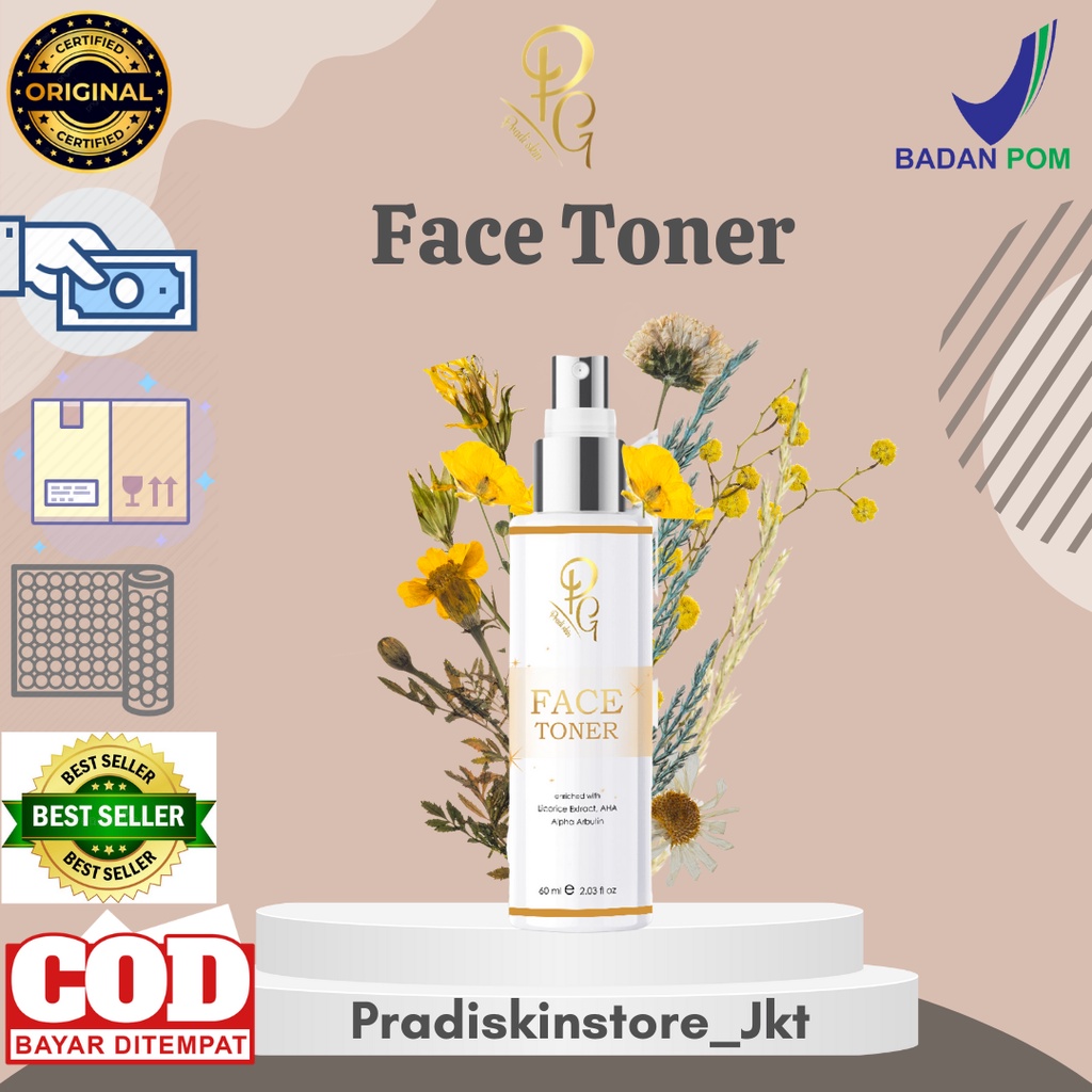 FACE TONER SKINCARE PRADISKIN GLOW PREMIUM