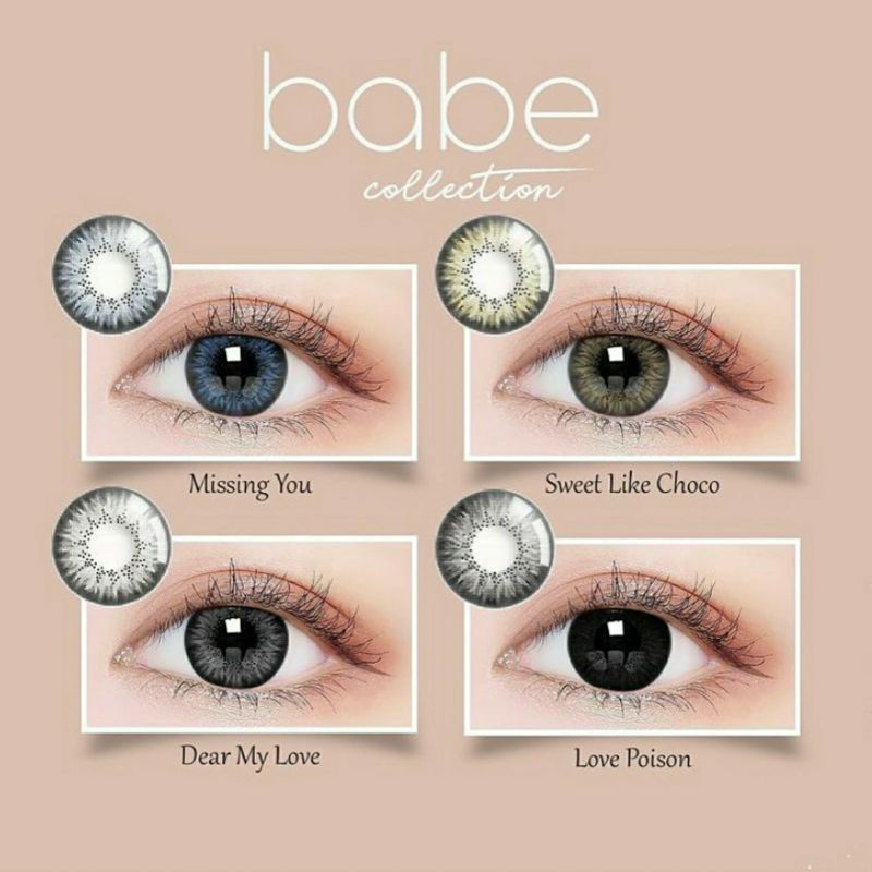 Softlens X2 BABE BIG EYES 16 MM NORMAL by EXOTICON Softlen Soflen Soflense Warna Normal BABE X2 16MM