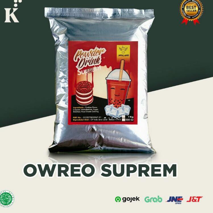 

[COD] Bubuk Minuman Bubble Drink rasa Owreo Suprem Javaland 1kg