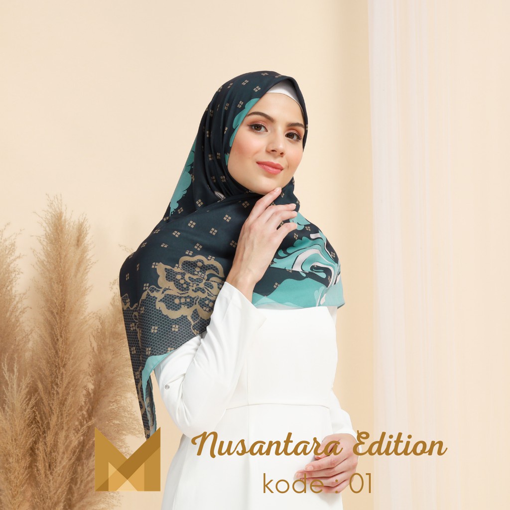 Meirista Hijab Nusantara Edition 01 | Kerudung Segi Empat Lasercut Segiempat Voal Premium Printing