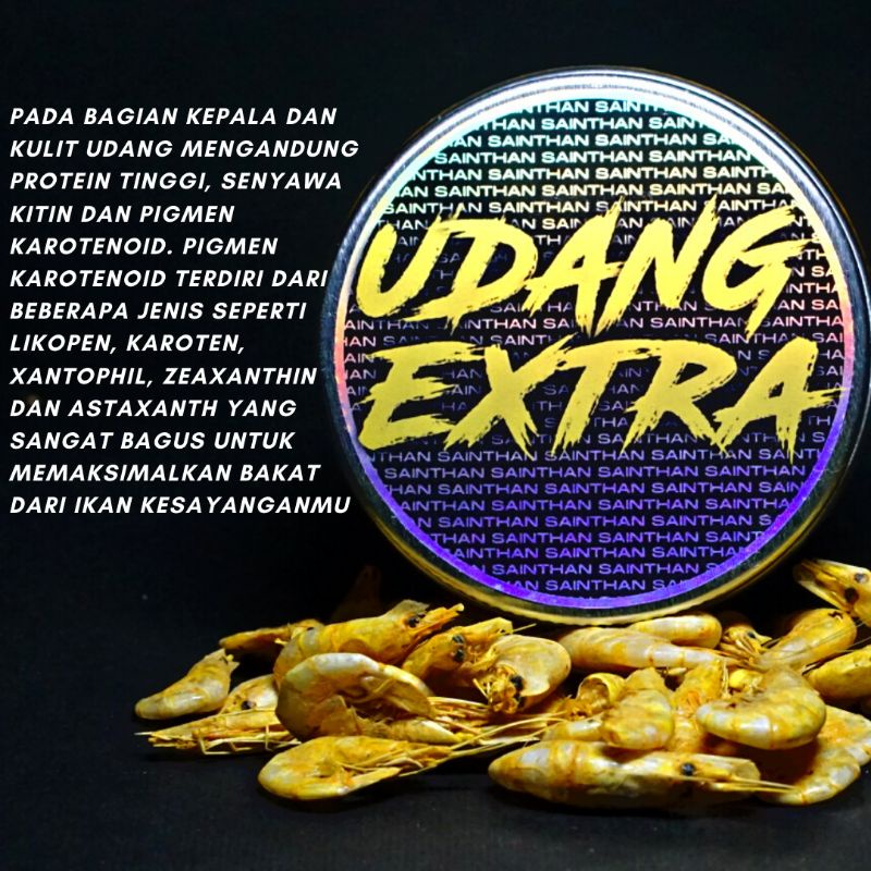 UDANG EXTRA YELLOW Pakan Ikan Channa Maru Yellow Sentarum Auranti Limbata Pulchra Oscar Tiger udang kering