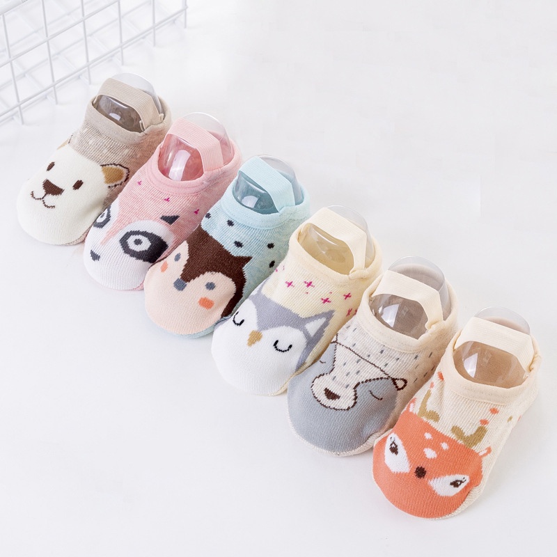 Kaos kaki anak bayi ankle dengan strap/Kaos kaki bayi/Sepatu kaus kaki anak bayi bahan katun anti slip/Kaos kaki anti slip  L116/117