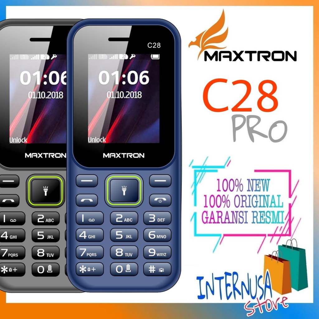 HP MURAH MAXTRON C28 PRO - HP CANDYBAR 1,8" DUAL SIM GSM - BISA GETAR - HP MAXTRON