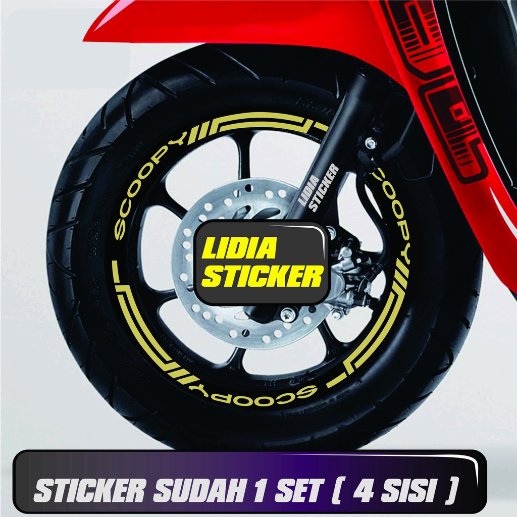 STIKER SCOOPY VELG DONAT MINIMALIS D