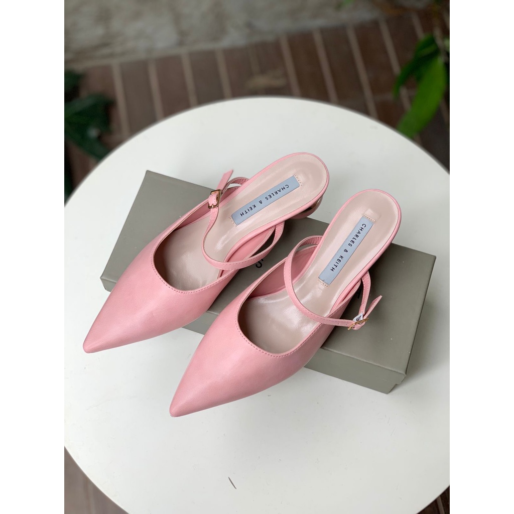 [7.7 Boombastis Sale⚡] - SEPATU WANITA CKS464 SCULPTURAL HEEL POINTED TOE MULES PREMIUM IMPORT