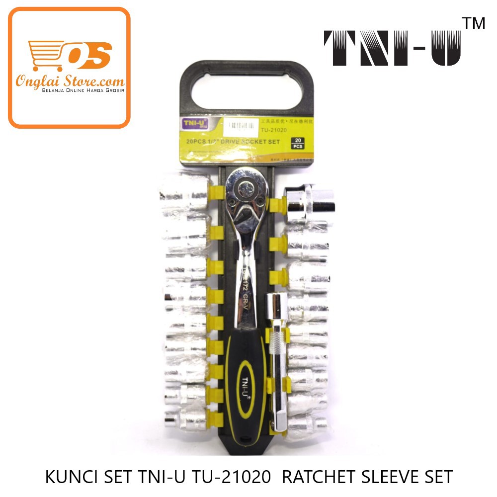 KUNCI SET TNI-U TU-21020  RATCHET SLEEVE SET  (HARGA SPESIAL)
