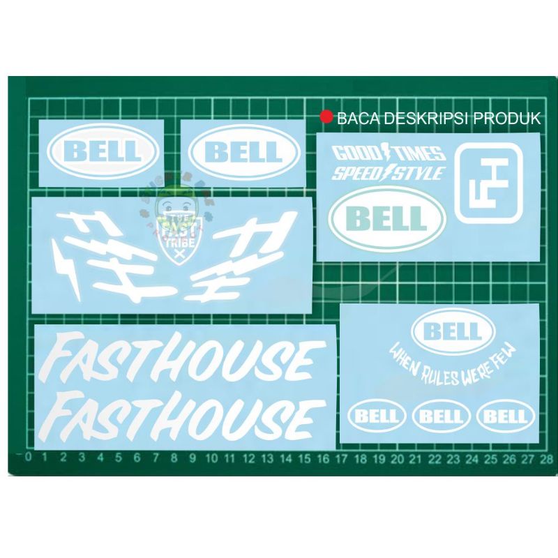 Stiker bell fasthousee satu set full sticker helm cross