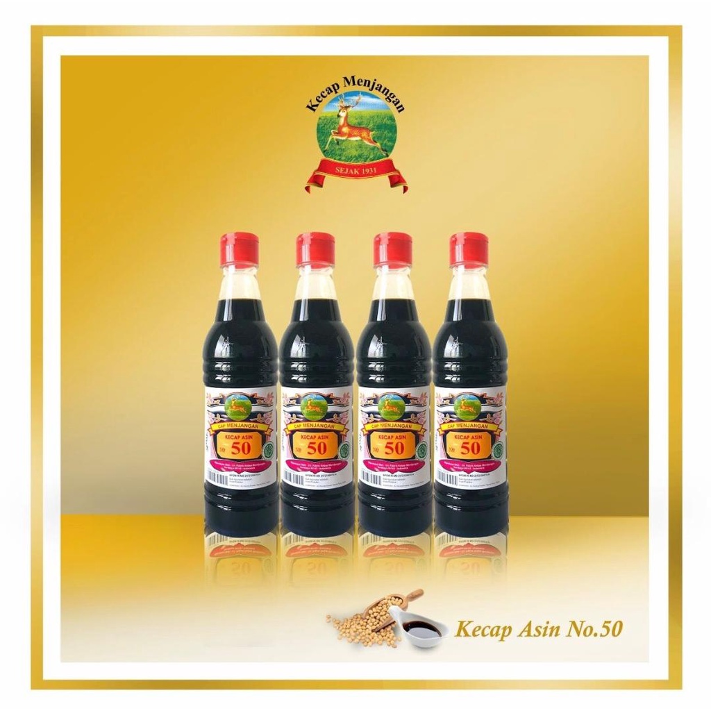 KECAP ASIN MENJANGAN NO. 50 CHINESE SALTY SOY SAUCE 600ML WANGI HARUM HALAL