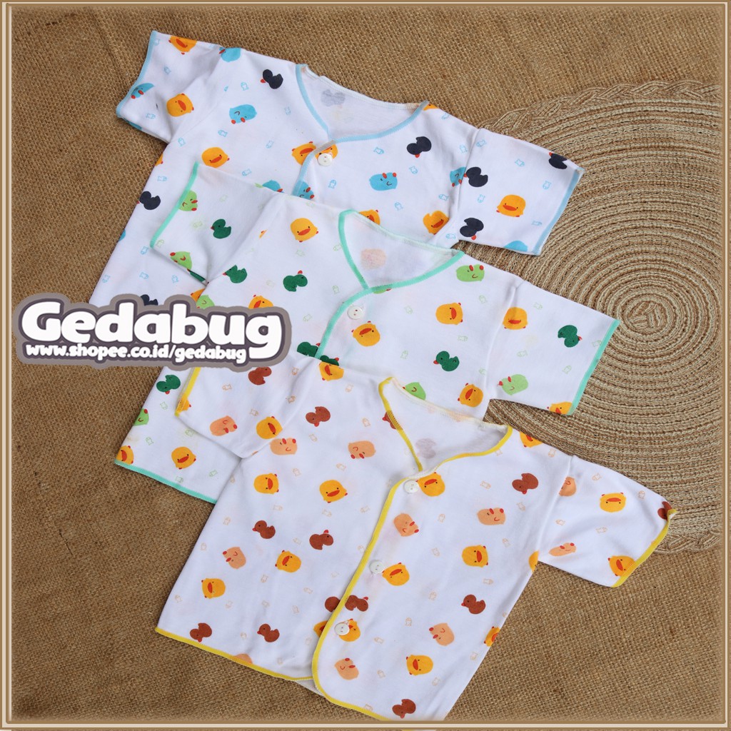 3pcs - Baju Shankusen Pendek | Baju New Born Bayi Motif Pino Piko