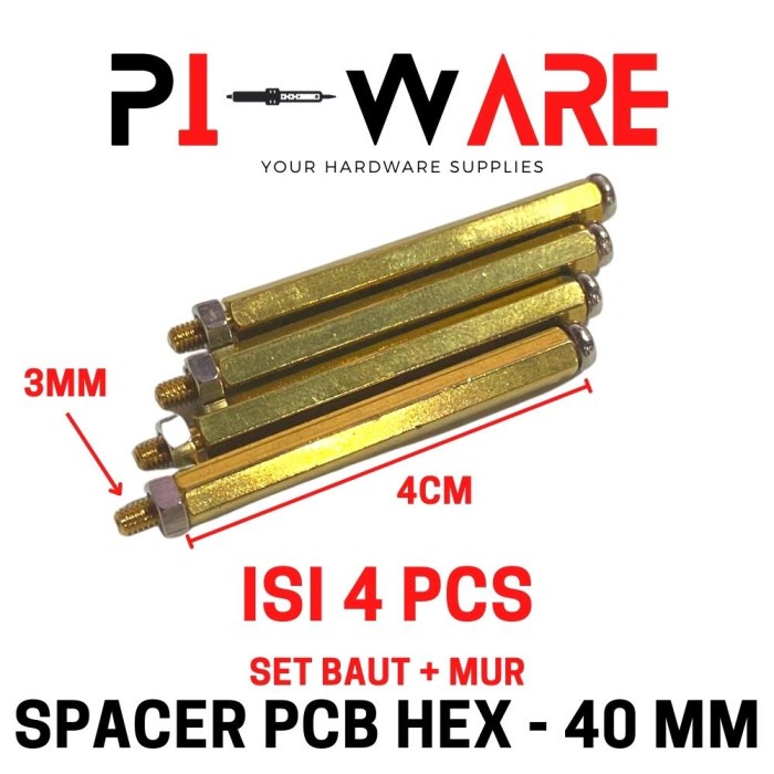 Isi 4 Pcs Spacer Panjang 4cm 40mm Untuk Kaki Tiang PCB Stand Off