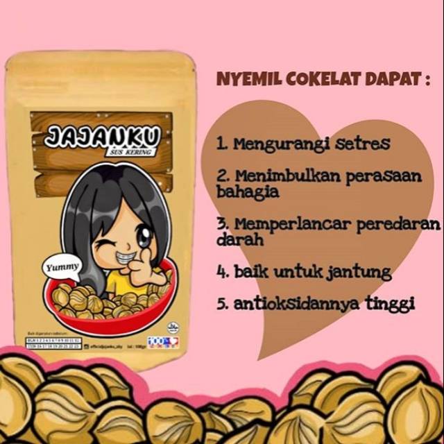 

[ISI:100gr] JAJANKU SUS KERING ISI COKLAT