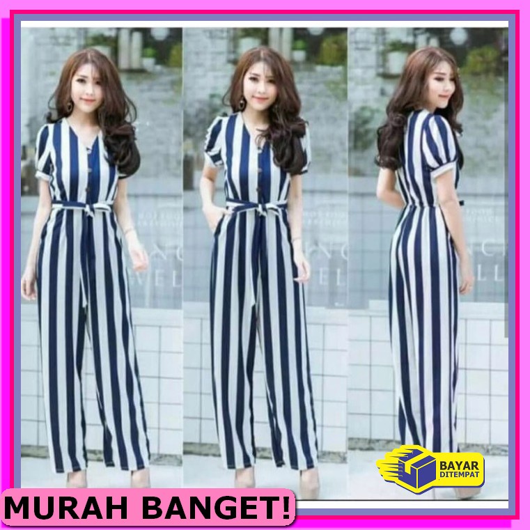 Ssghania Atasan Wanita Hijab Baju Jumpsuit Wanita Hijab Panjang K TB788 [Js.Zebra Nevi Ro]Jumpsuit