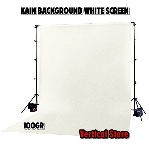 Kain Background White Screen / Backdrop Studio Dekorasi Putih 100gr