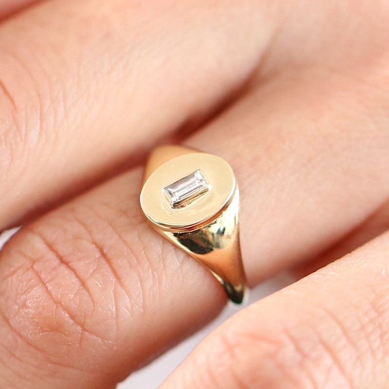 Cincin Bahan Sterling Silver 925 Warna Rose Gold Untuk Wanita Jza0188