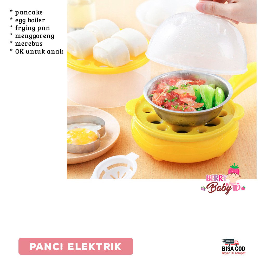 Berry Mart Panci Elektrik Frying Pan Egg Boiler Pancake Masak Masakan Multifungsi Berry Mart