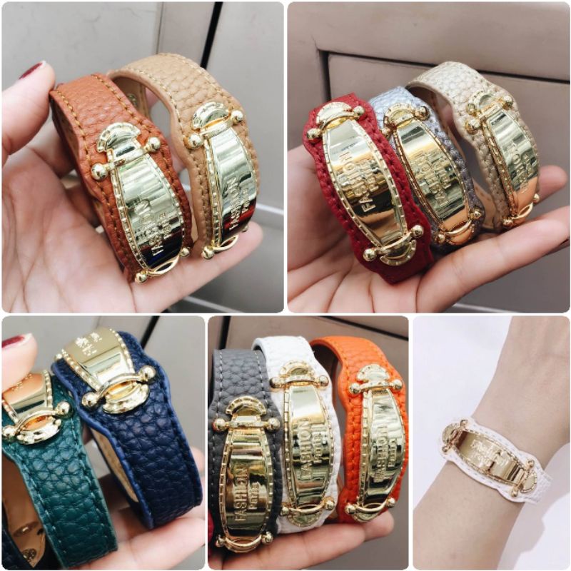 Promo Gelang kulit Fashion Import gelang tangan wanita bahan kulit 0566