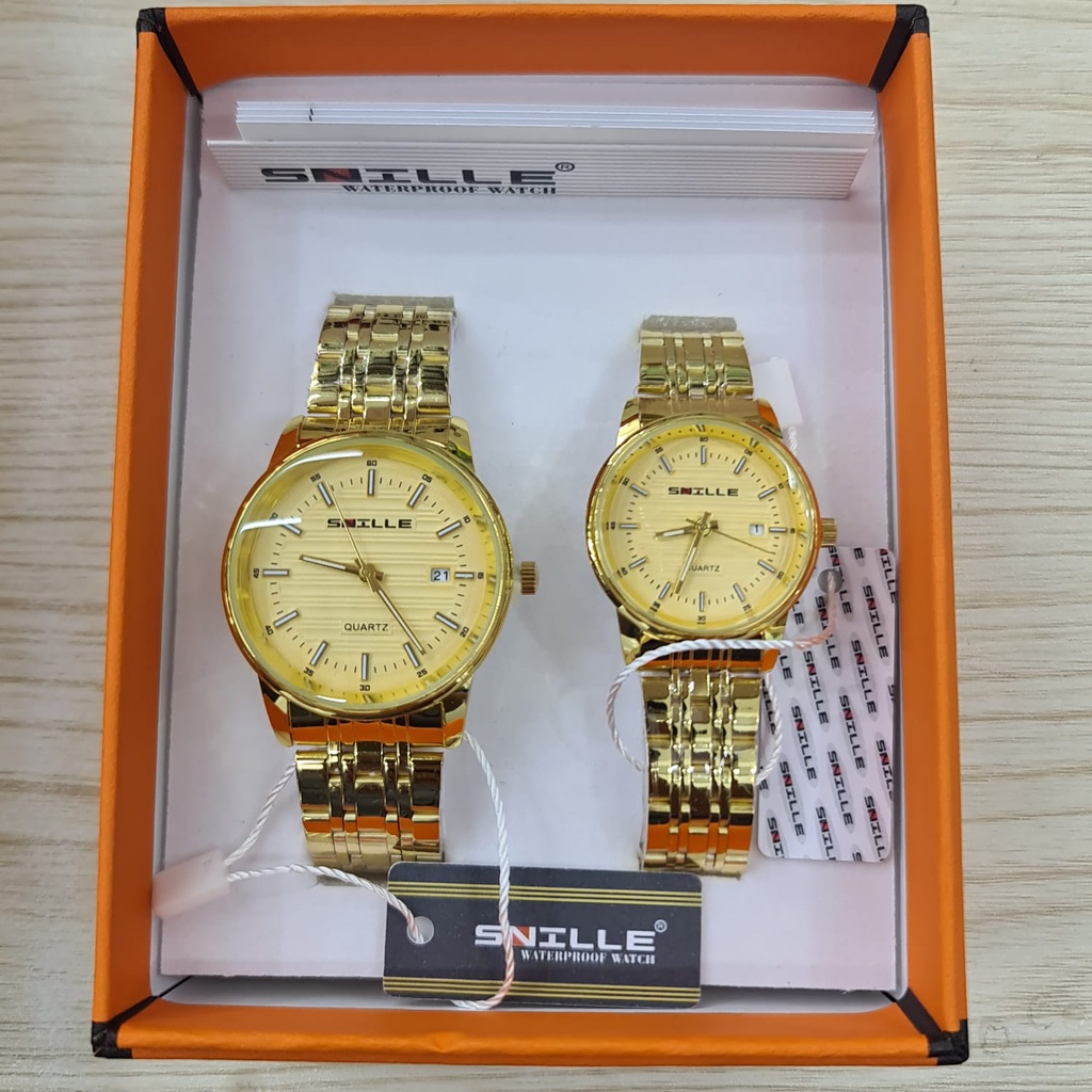 SNILE COUPLE EDITION/JAM TANGAN COUPLE SNILLE RANTAI STAINLESS/JAM TANGAN ORIGINAL/