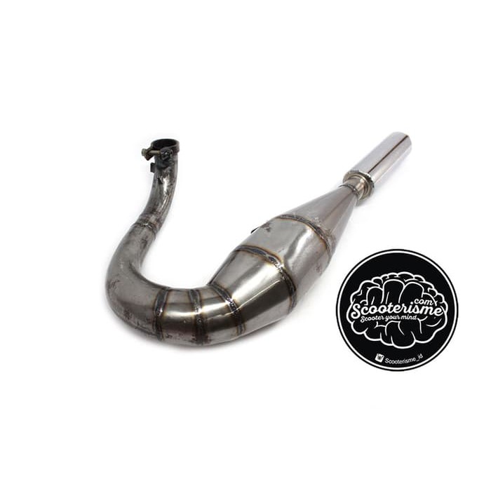Knalpot Racing Rizz Crome Buang Kiri Vespa Excel PX Super Sprint