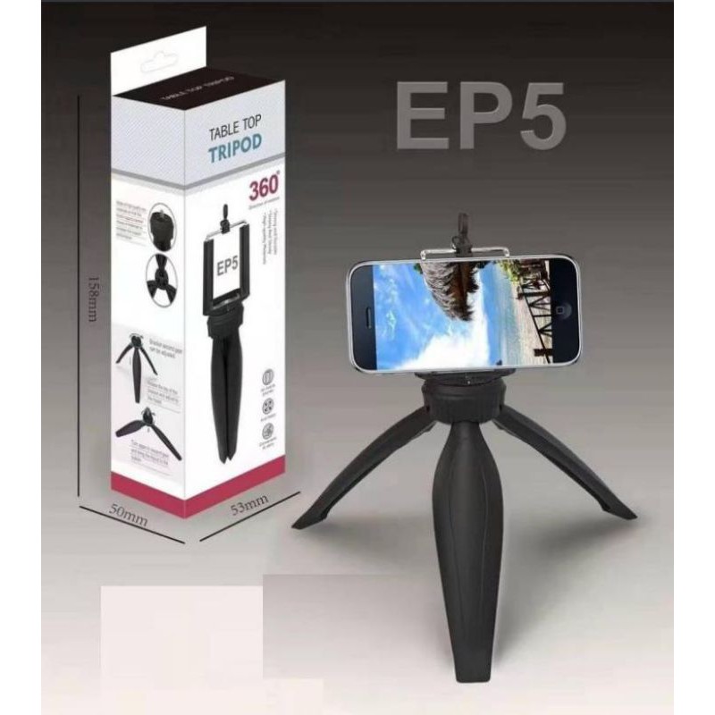 Tripod Mini EP5 Free Holder Table Top Tripod HP Gopro Selfie Tiktok