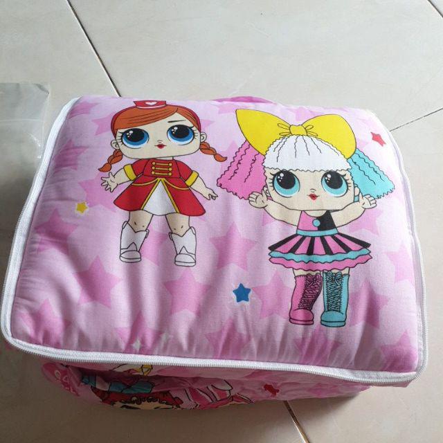 Bantal Selimut / Balmut Mini Karakter Kain Cvc
