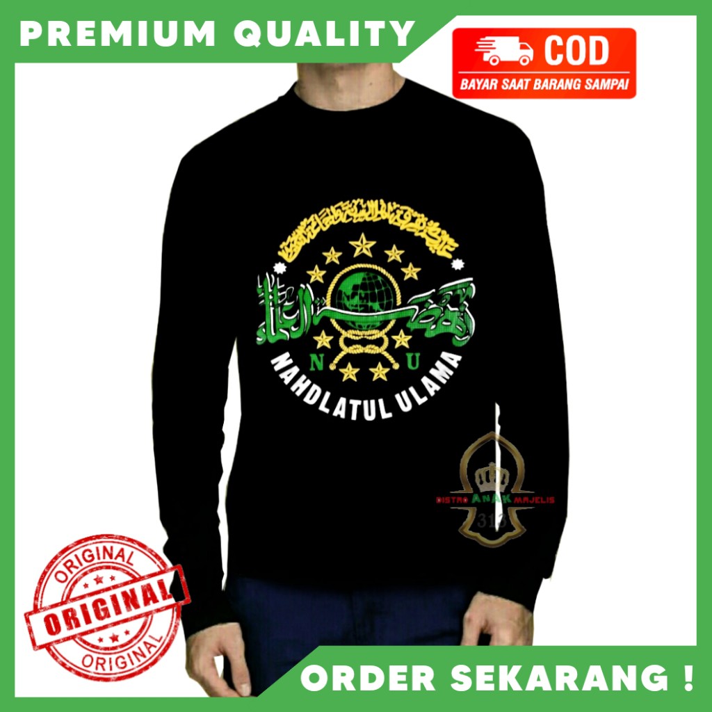[Original] Kaos Nahdlatul Ulama/Kaos NU Lengan Panjang/Kaos Nahdatul Ulama/Baju NU Nahdlatul Ulama