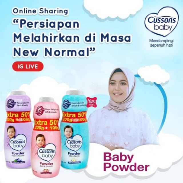 CUSSONS - BABY POWDER 200+100 GRAM  &amp; 100+50 GRAM / BEDAK BAYI