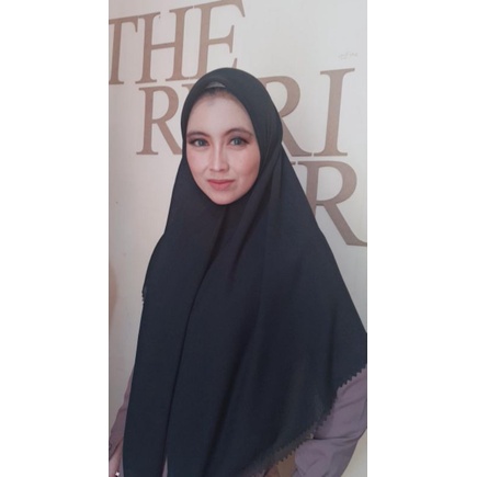Hijab Voal Premium segi empat JUMBO size 130x130 || Voal Polos Syar'i lassercut