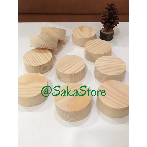 Wooden Slice, Modern Wooden Chip, Tatakan Action Figure, Tatakan Clay, Potongan Kayu Bulat
