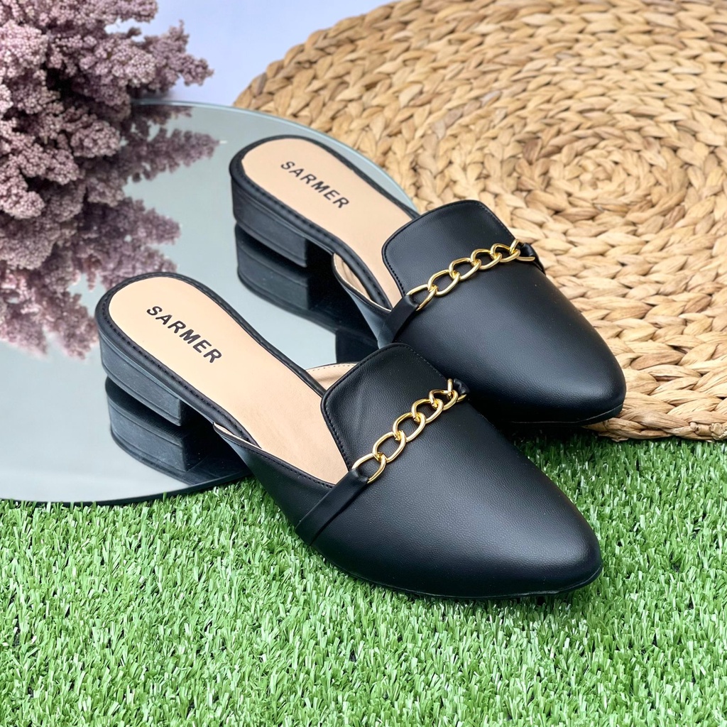 SARMER - ALICE MULES BLACK