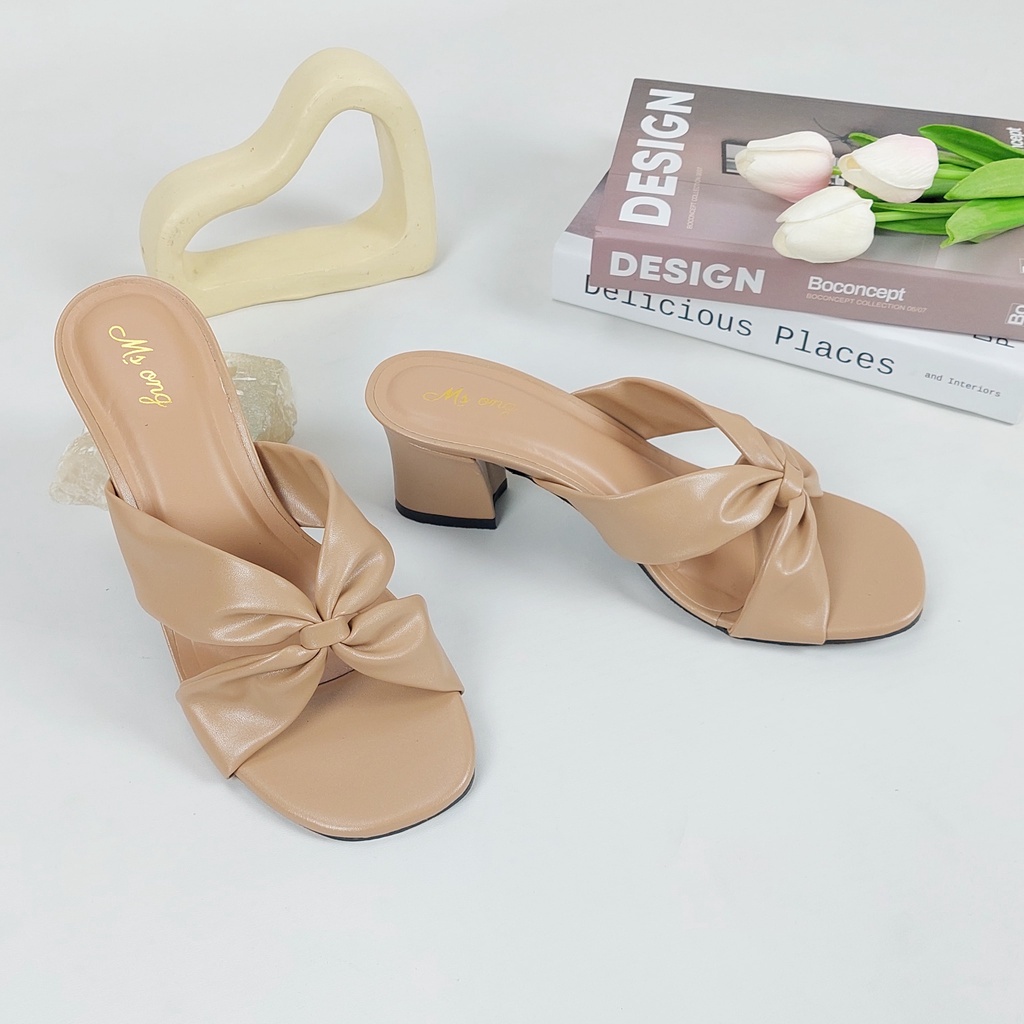 JY MSH 03 Sandal High Heels Hak Tahu Pita Wanita Impor Murah