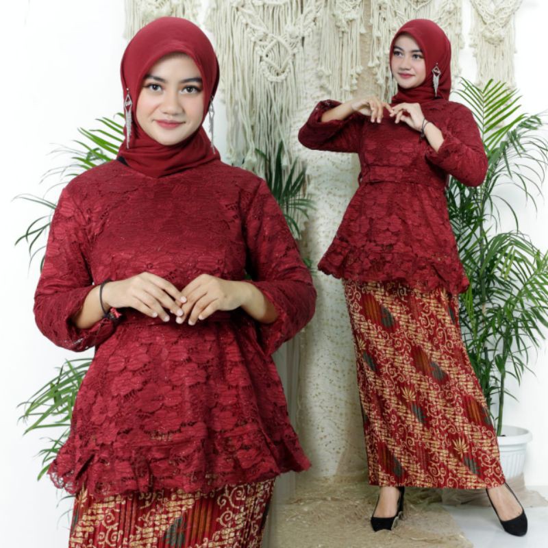 ADE&gt; WOW ! SET KEBAYA KEJORA REMPEL - BRUKAT KEBAYA MODERN - KEBAYA WISUDA - KEBAYA BRUKAT KEKINIAN