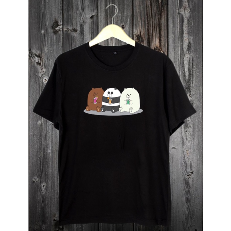 HIPNOP Chillbear Kaos Sablon T-SHIRT Lengan Pendek Unisex