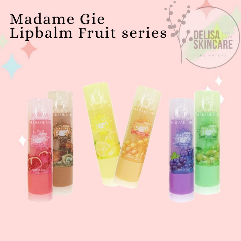 Lipbalm Fruity Series by Madame Gie
