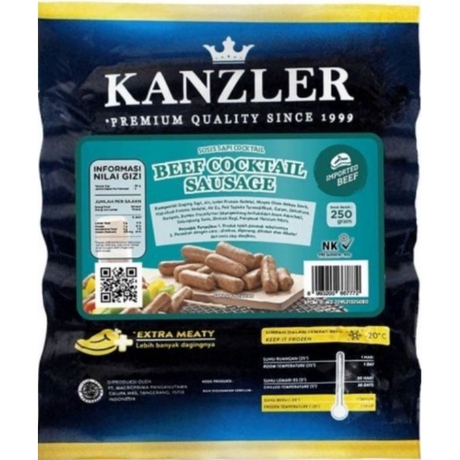 

Kanzler Sosis Beef Coctail 250gr