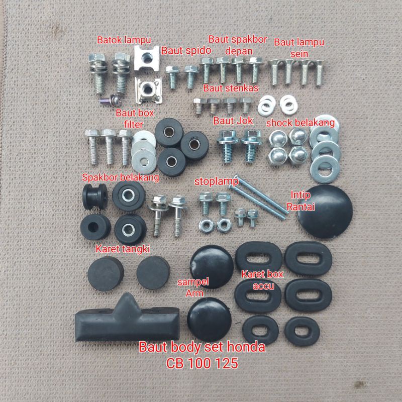 Baut Cover Body Full Set  Honda CB 100 125 semua tahun