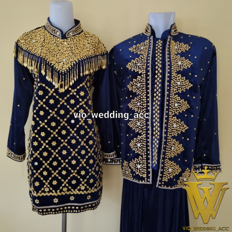 Baju pengantin bludru Full payet AKN