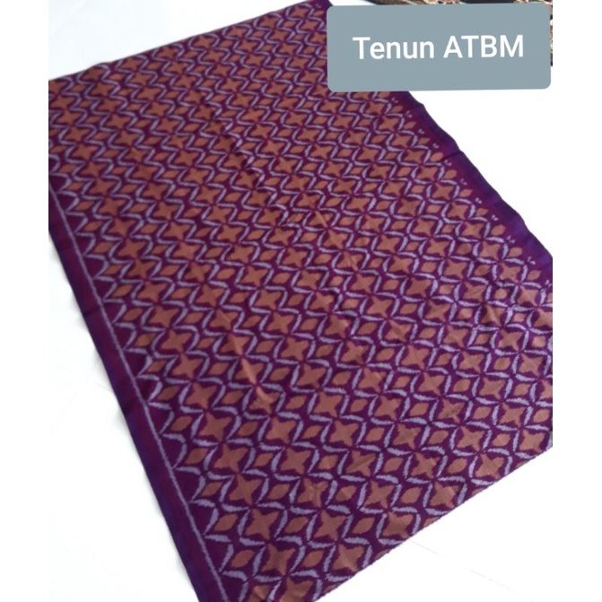 Tenun Ikat ATBM Kediri, warna Ungu tua cerah, Limited, kerapatan ukuran 90 sisir