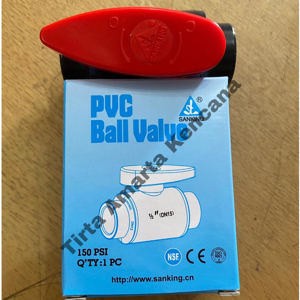 Stop Kran 1/2 Inch Sanking PVC Ball Valve 1/2” Sanking