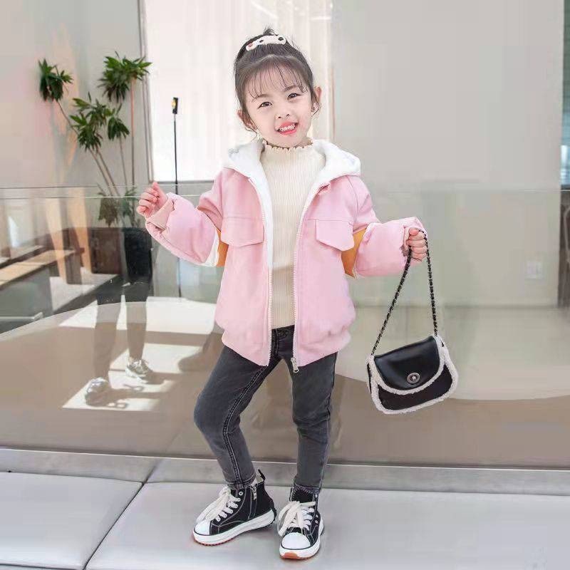 Promo !! Jacket anak cewek / jacket ziper smile text import ukuran 5-12tahun (hijau, pink)